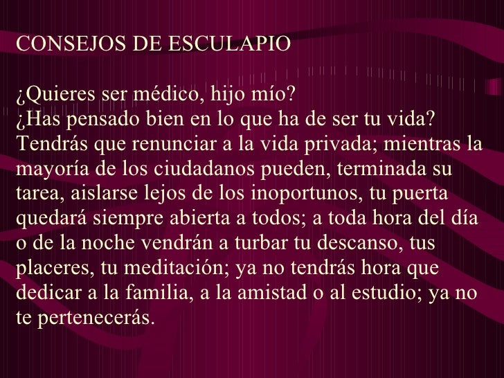 carta de esculapio a su hijo
